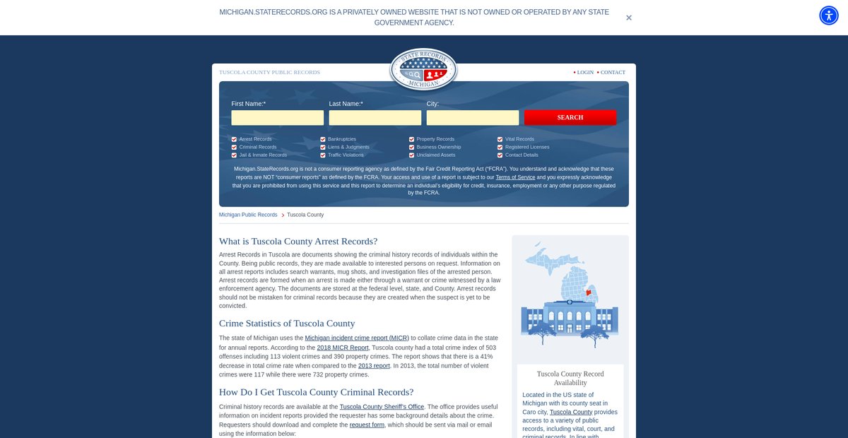 Preview of michigan.staterecords.org