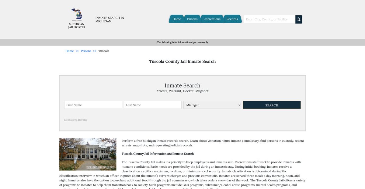 Preview of michiganjailroster.com