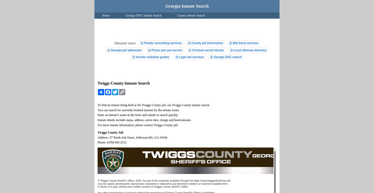 Preview of inmatesearchgeorgia.org