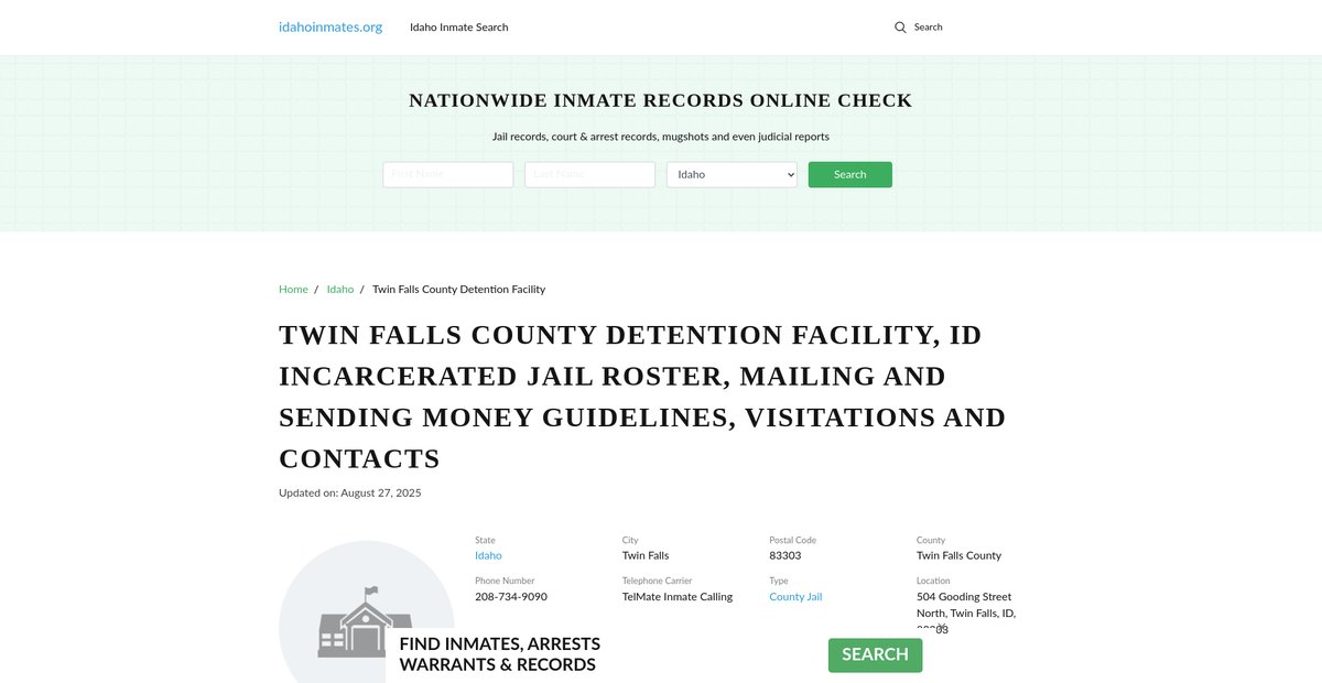 Preview of idahoinmates.org