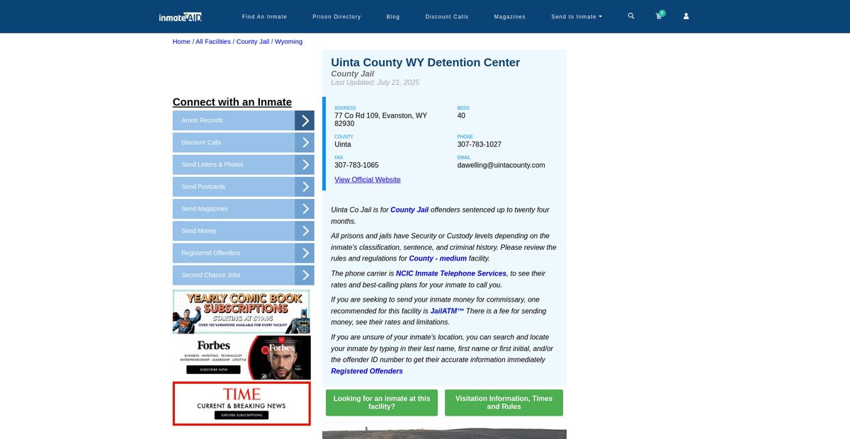 Preview of inmateaid.com