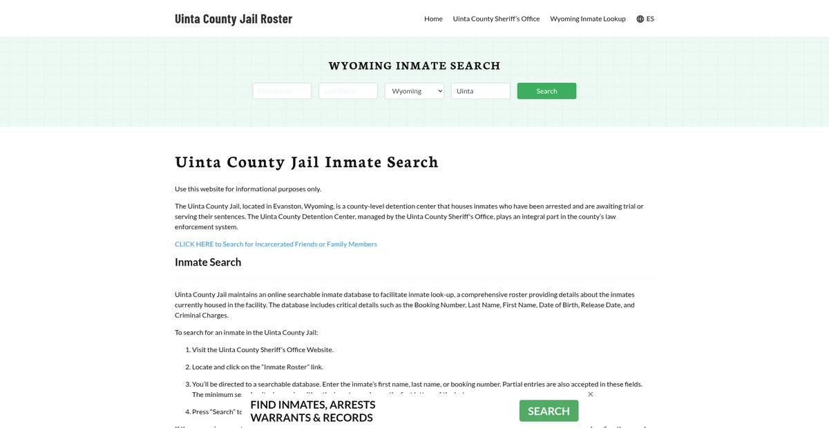 Preview of uintacountyjail.org