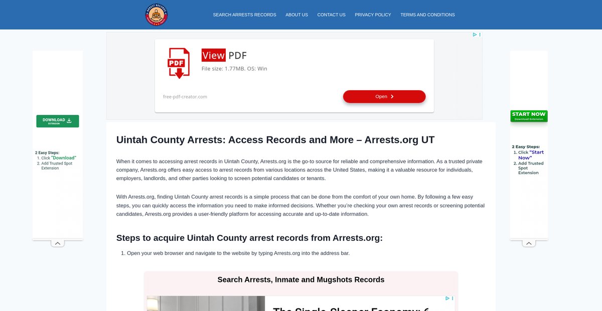 Preview of uintah.arrests-org.com