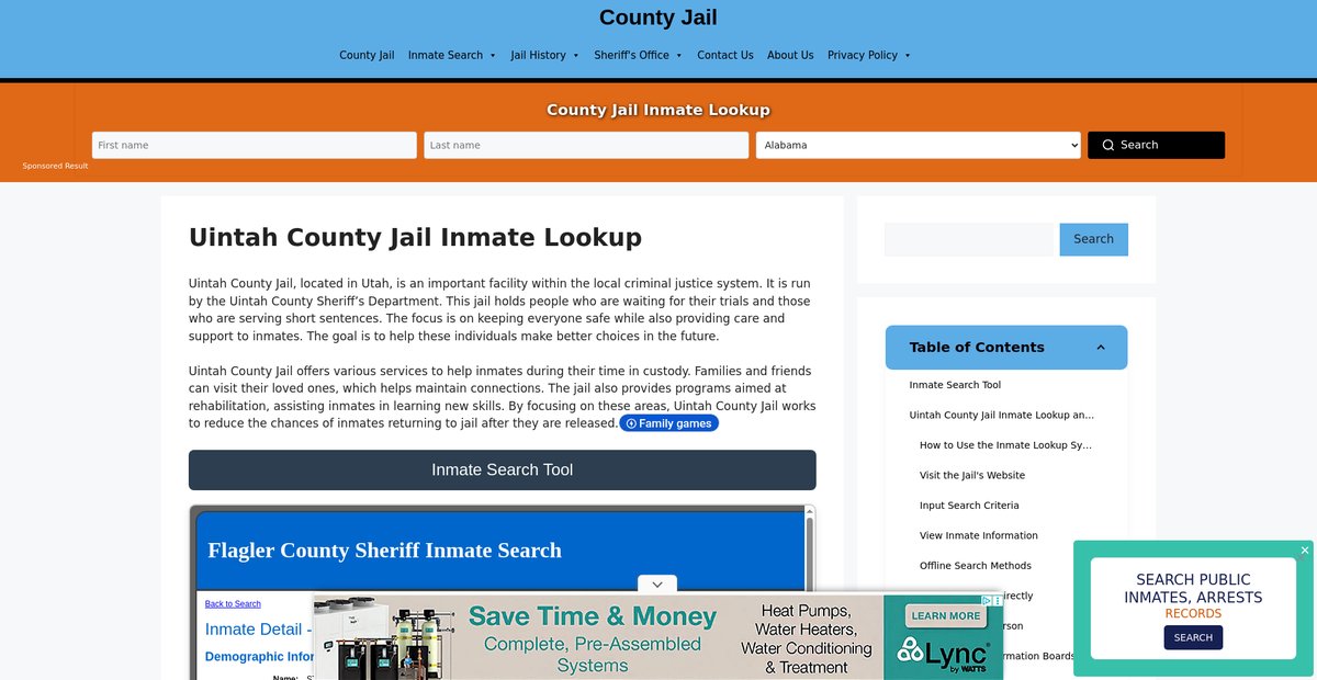 Preview of uintah.countyjail.org