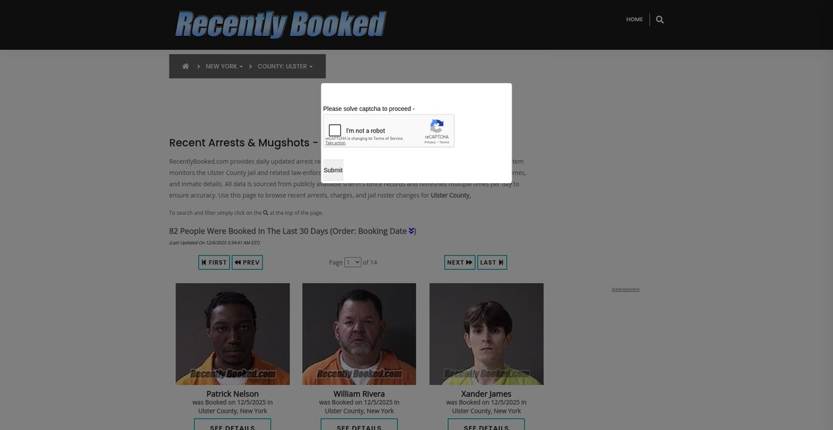 Preview of recentlybooked.com