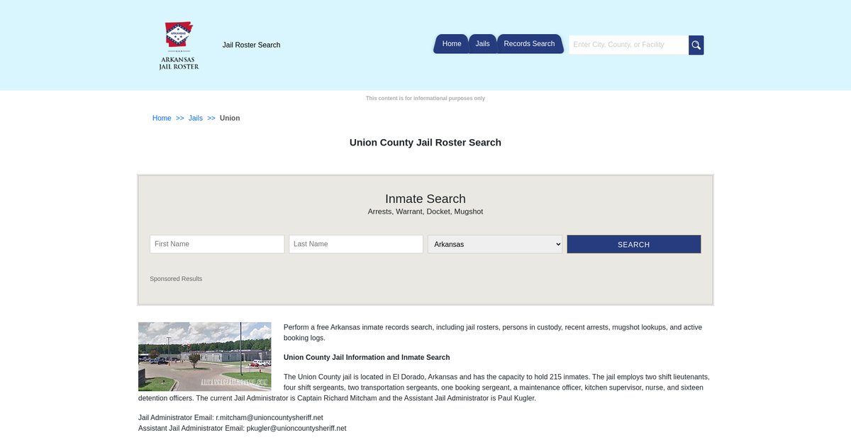 Preview of arkansasjailroster.com