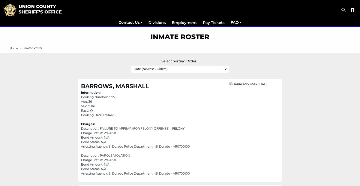 Preview of unioncountysheriff.net