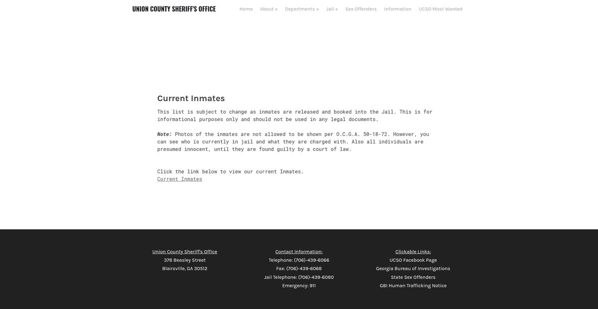 Preview of unioncountygasheriff.org