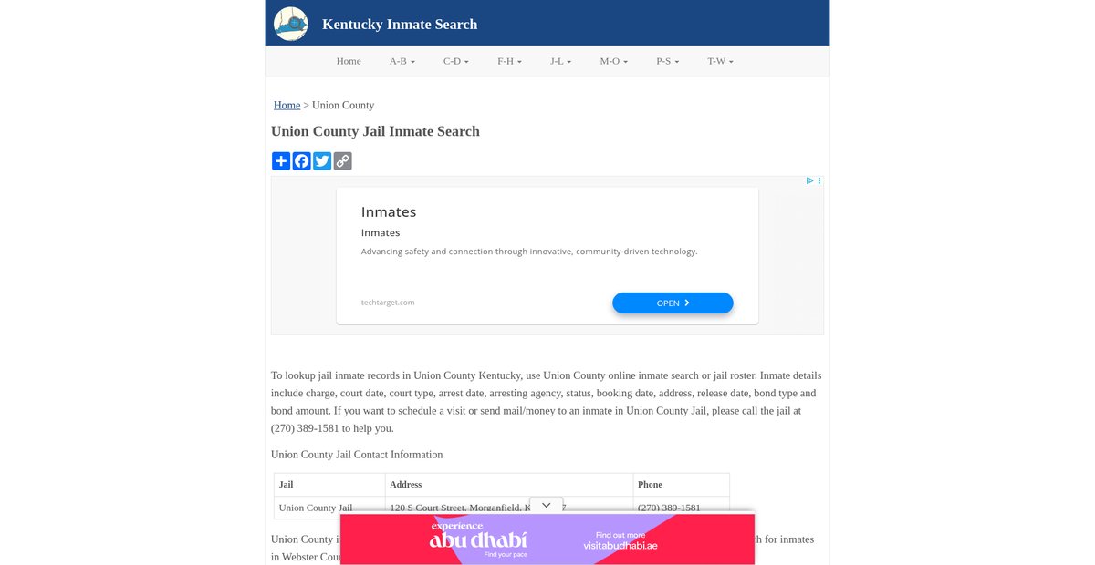 Preview of inmatesearchky.org