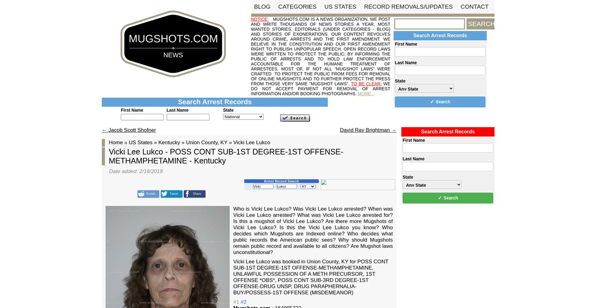 Preview of mugshots.com