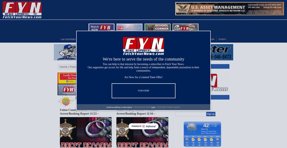 Preview of union.fetchyournews.com