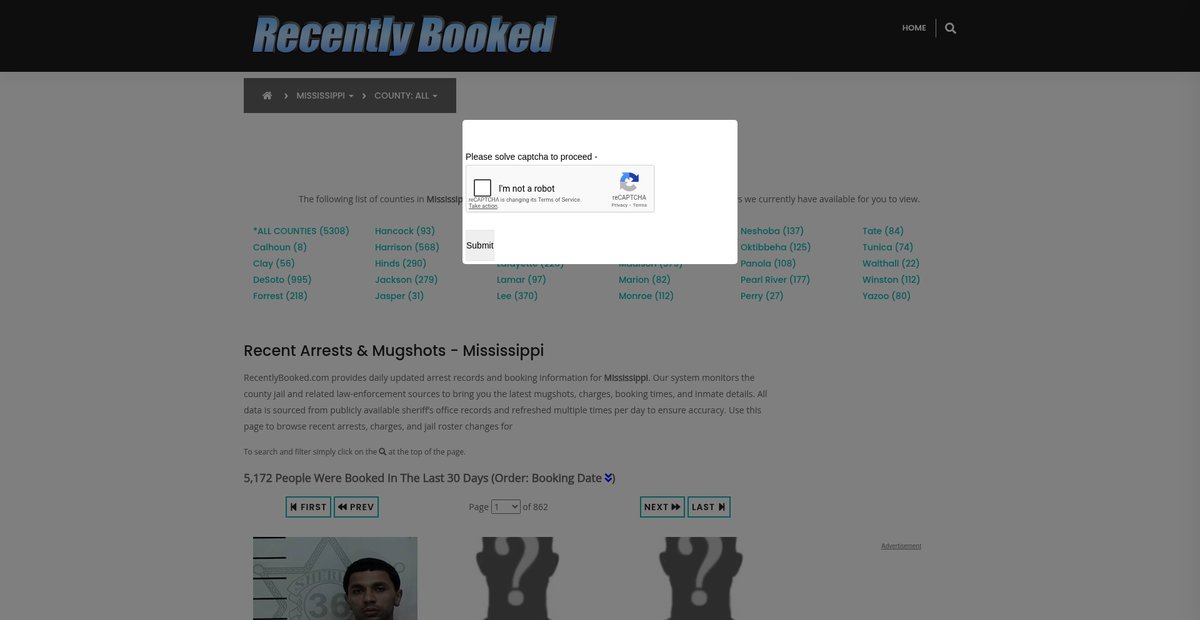 Preview of recentlybooked.com