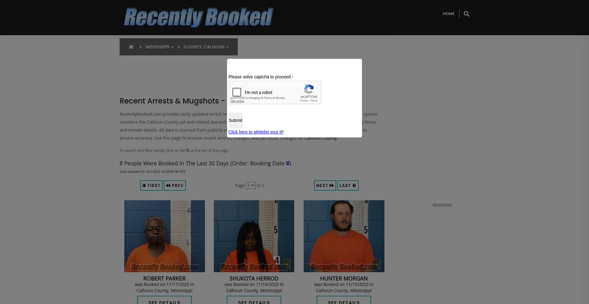 Preview of recentlybooked.com