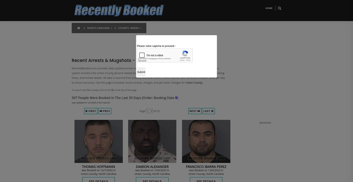 Preview of recentlybooked.com