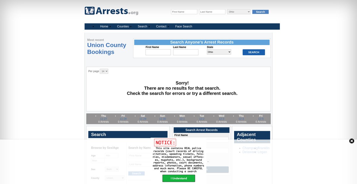 Preview of ohio.arrests.org