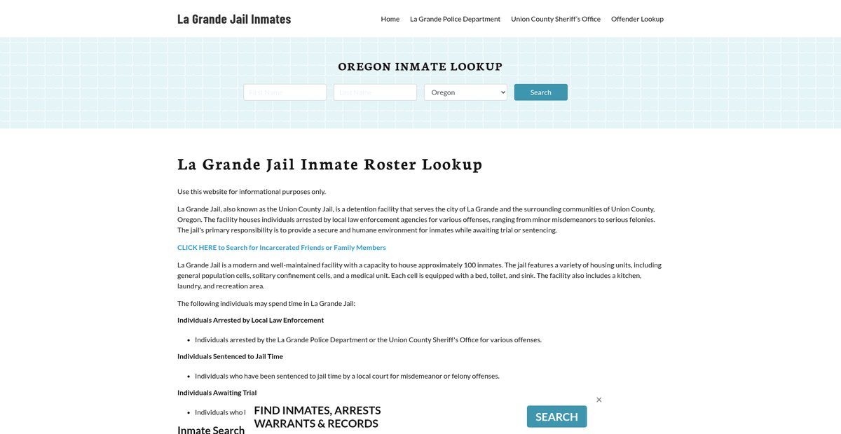 Preview of lagrandejail.org