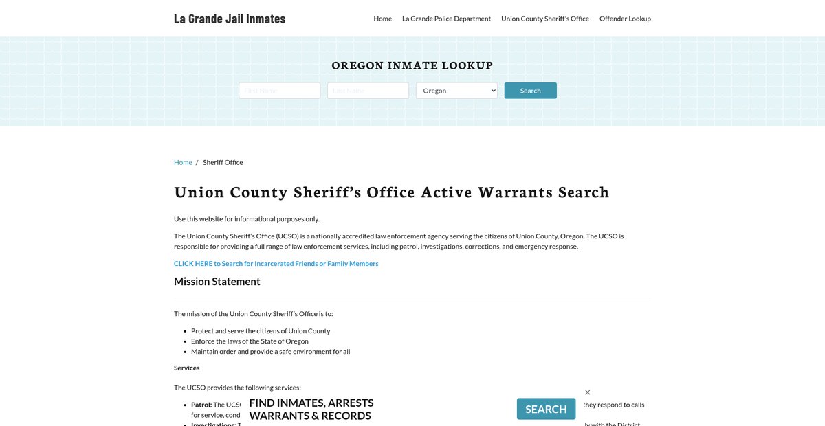 Preview of lagrandejail.org