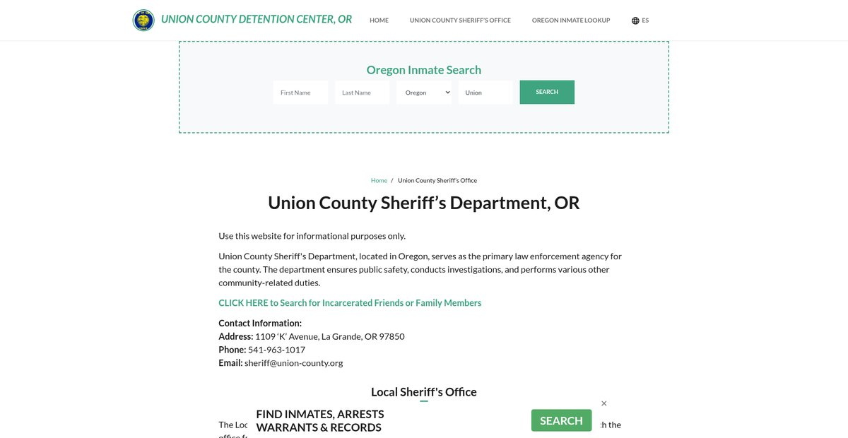 Preview of unioncountydetentionor.org