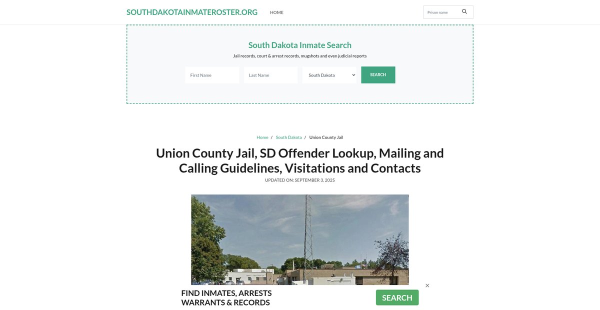 Preview of southdakotainmateroster.org