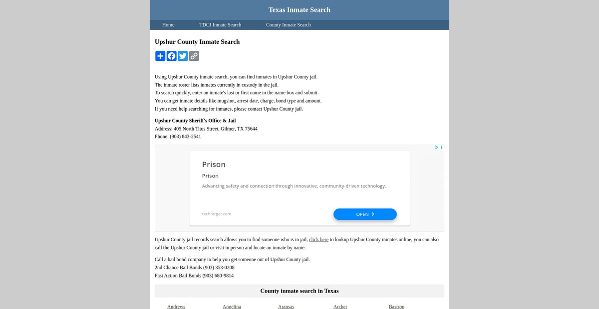 Preview of inmatesearchtexas.org