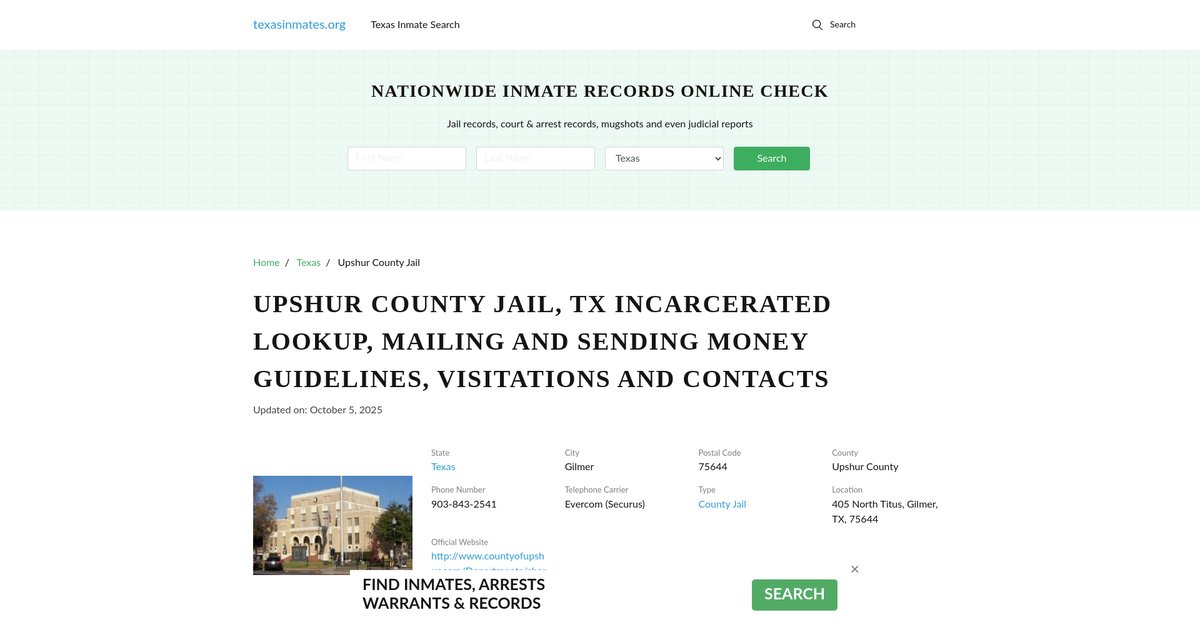 Preview of texasinmates.org