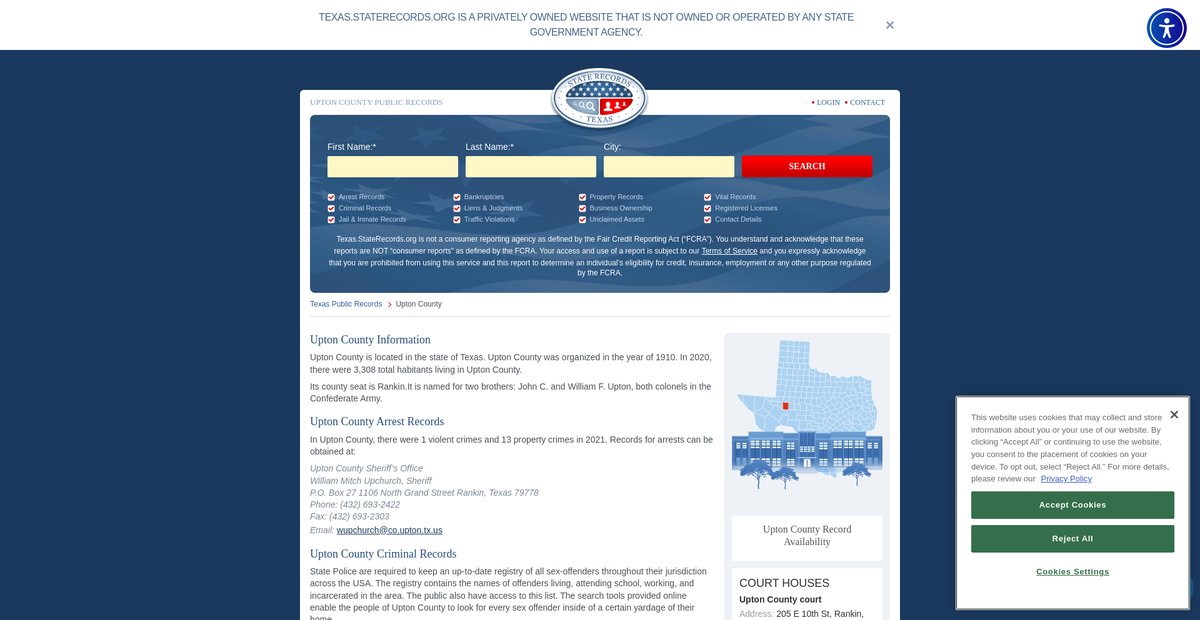 Preview of texas.staterecords.org