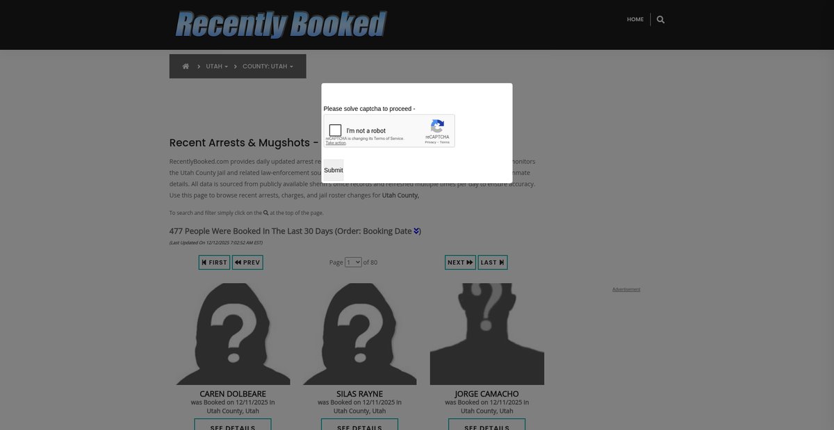 Preview of recentlybooked.com