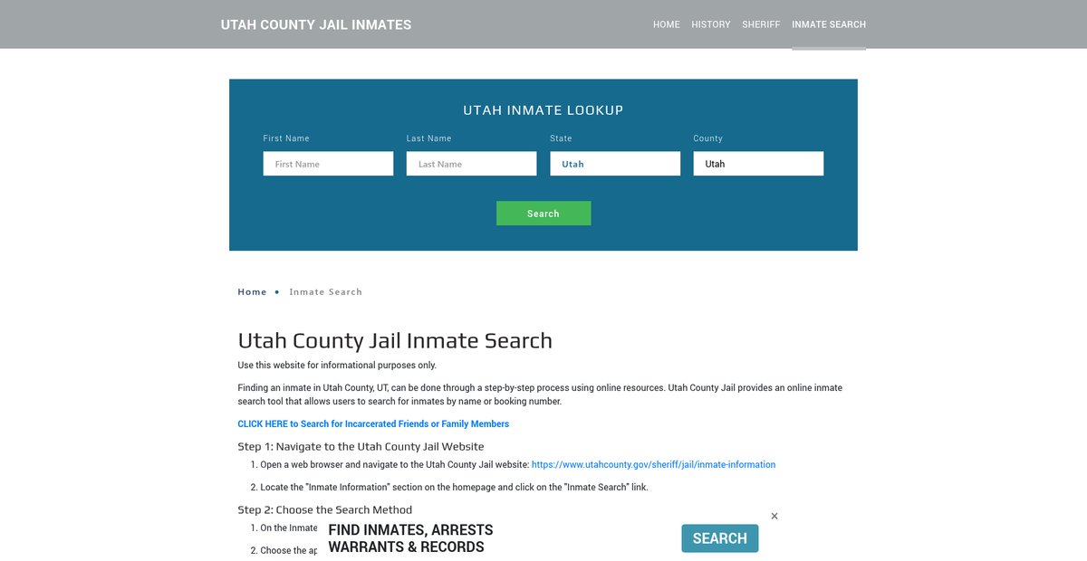 Preview of utahjailroster.org