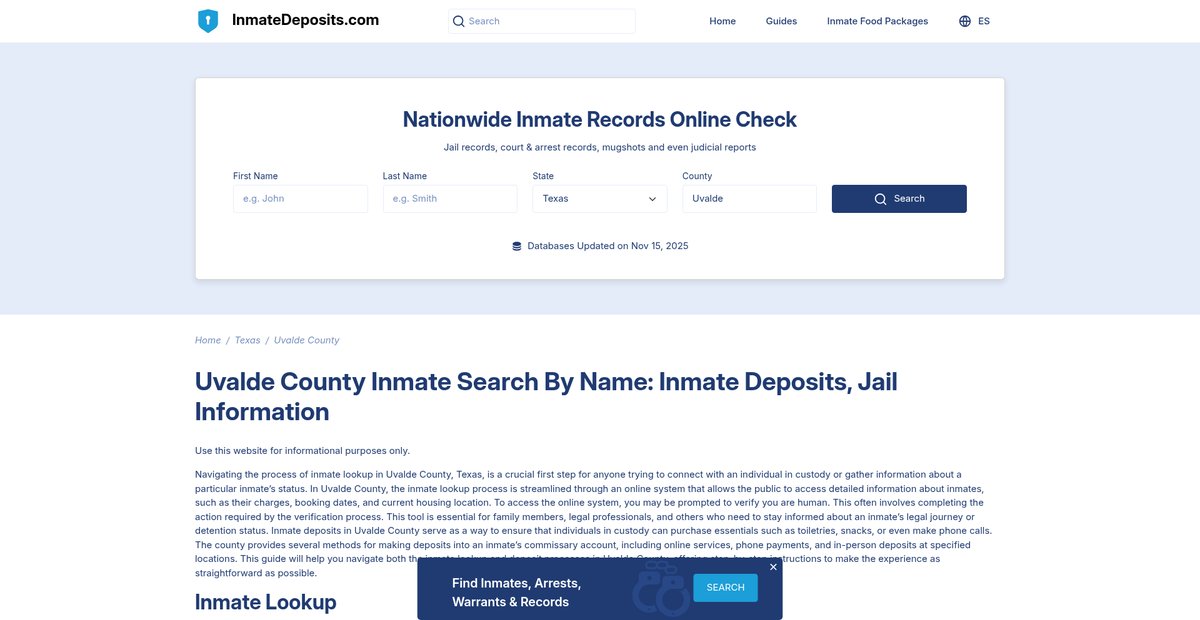 Preview of inmatedeposits.com