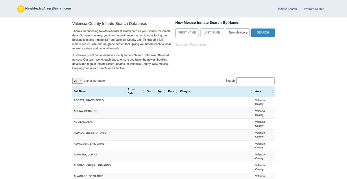 Preview of newmexicoarrestsearch.com