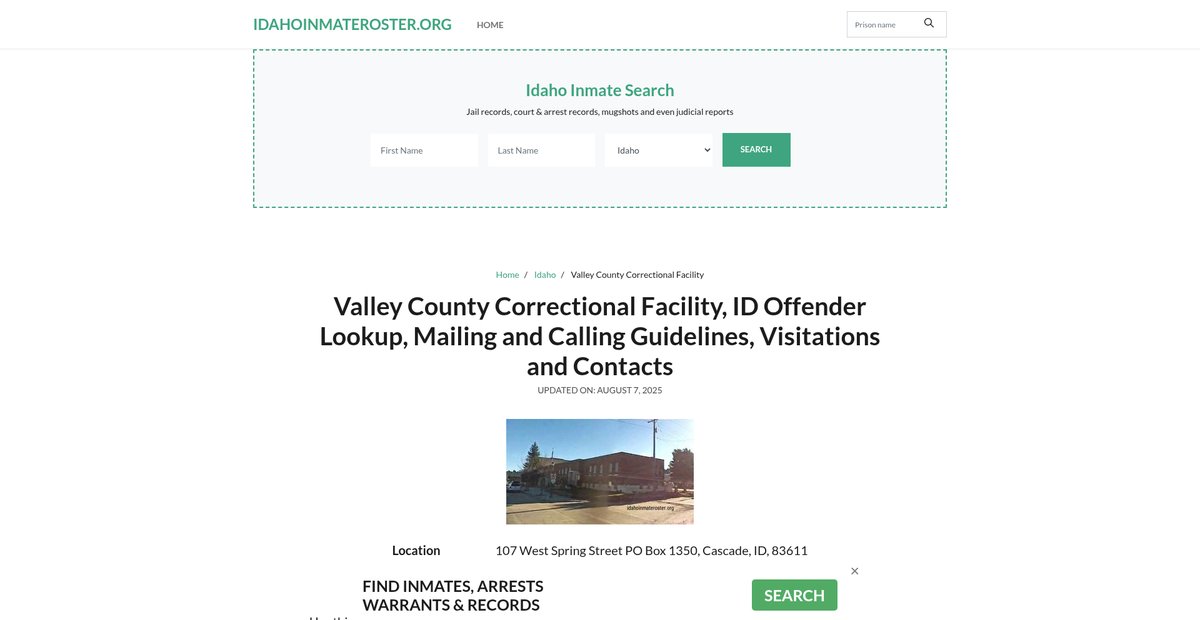 Preview of idahoinmateroster.org