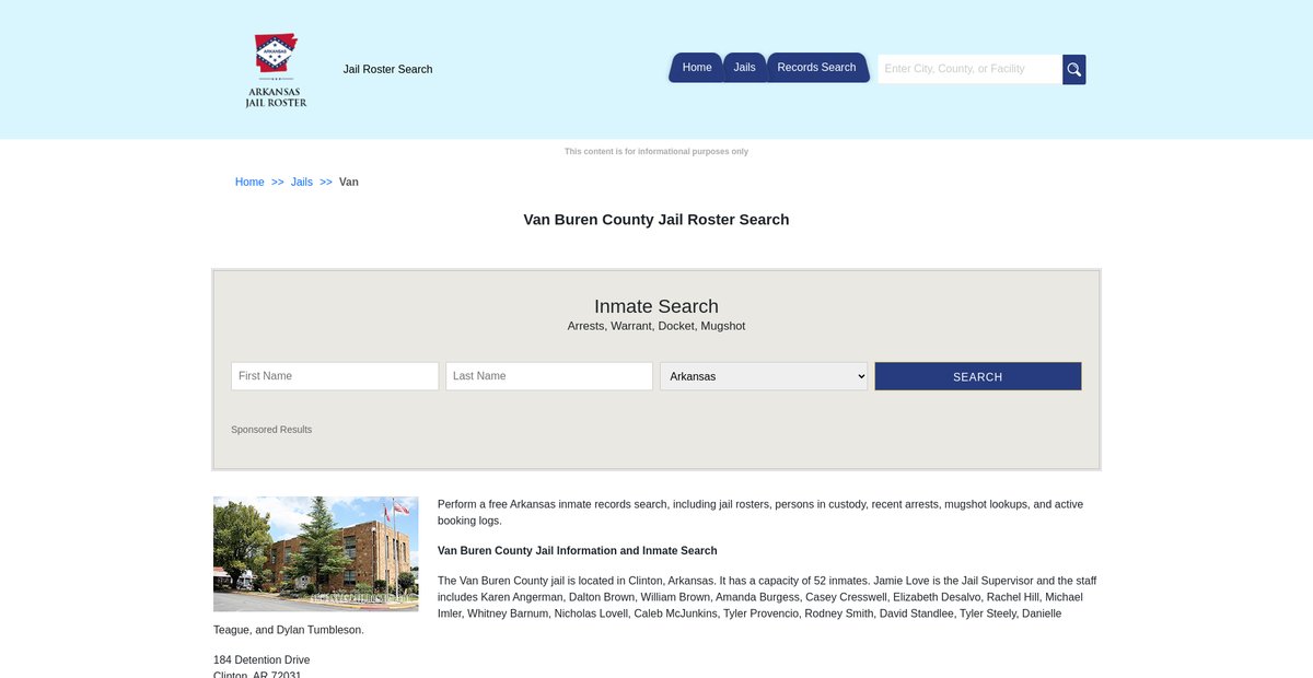 Preview of arkansasjailroster.com