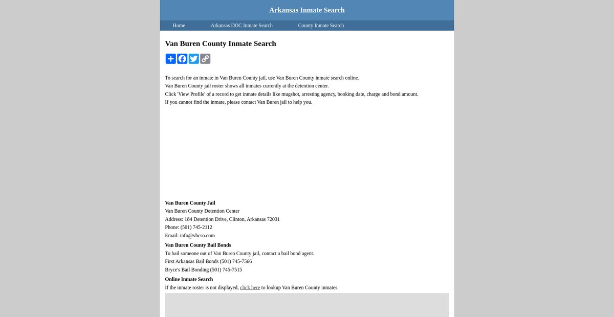 Preview of inmatesearcharkansas.org