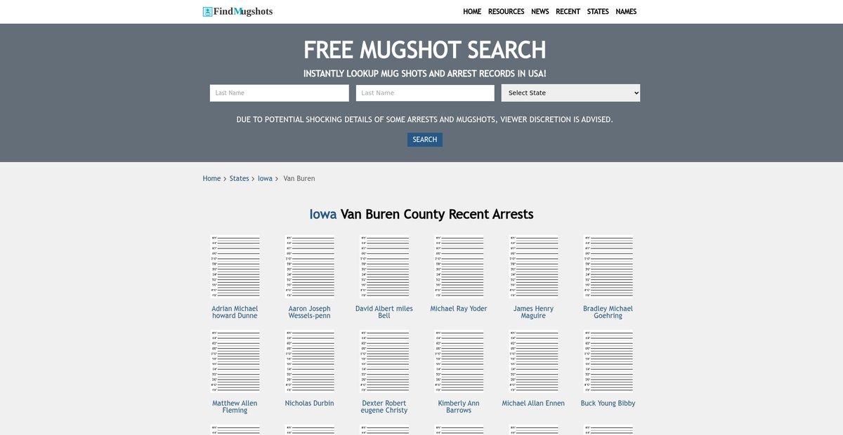Preview of findmugshots.com