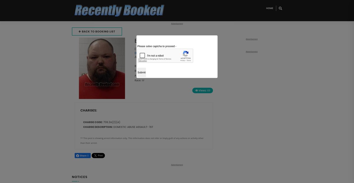 Preview of recentlybooked.com