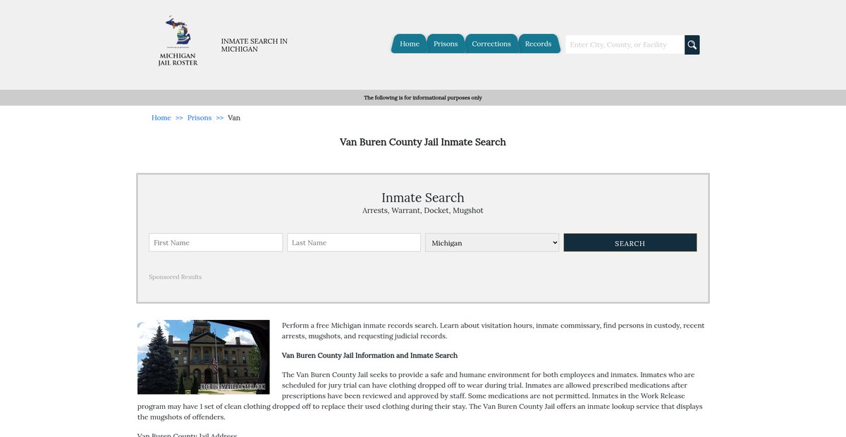 Preview of michiganjailroster.com