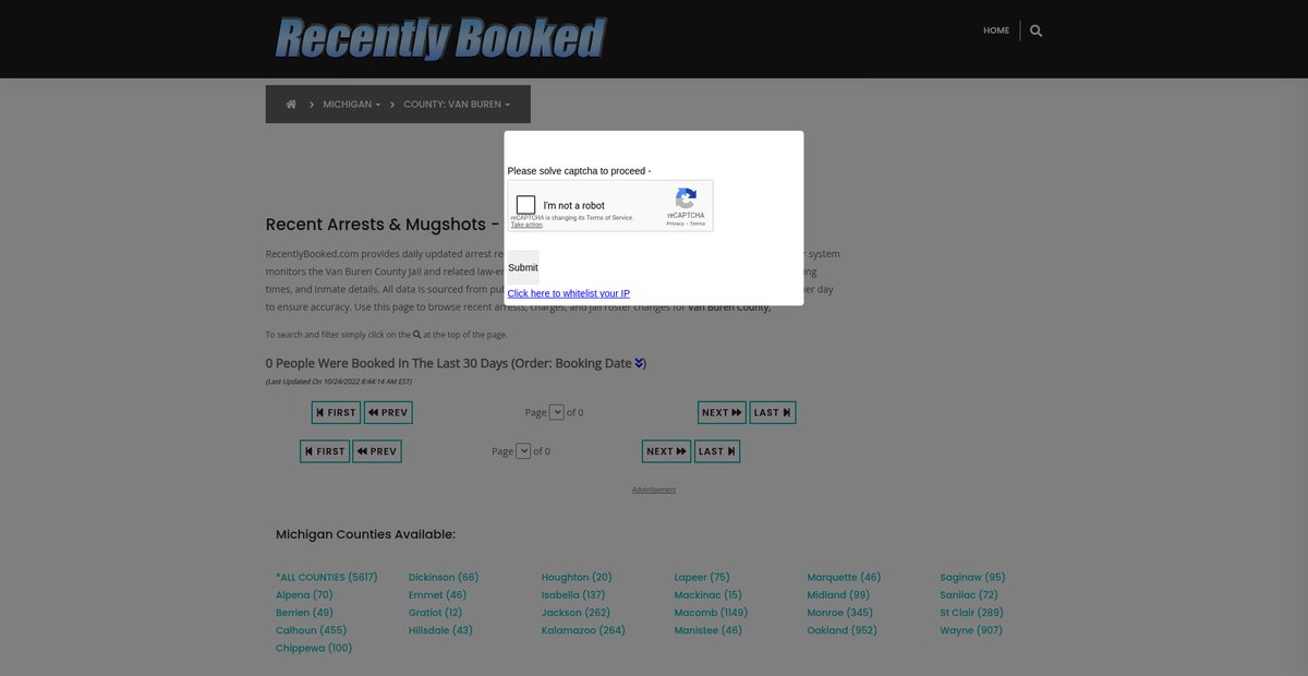 Preview of recentlybooked.com