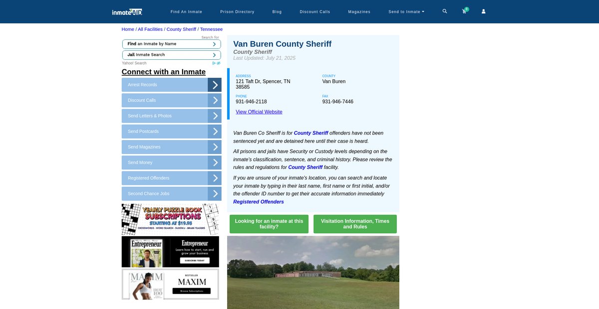 Preview of inmateaid.com