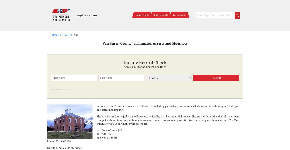 Preview of tennesseejailroster.com