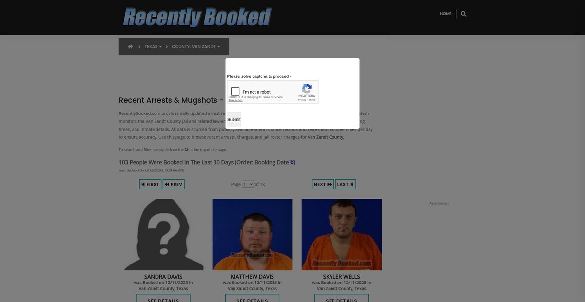Preview of recentlybooked.com