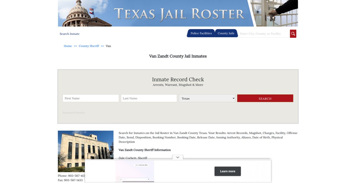 Preview of texasjailroster.com