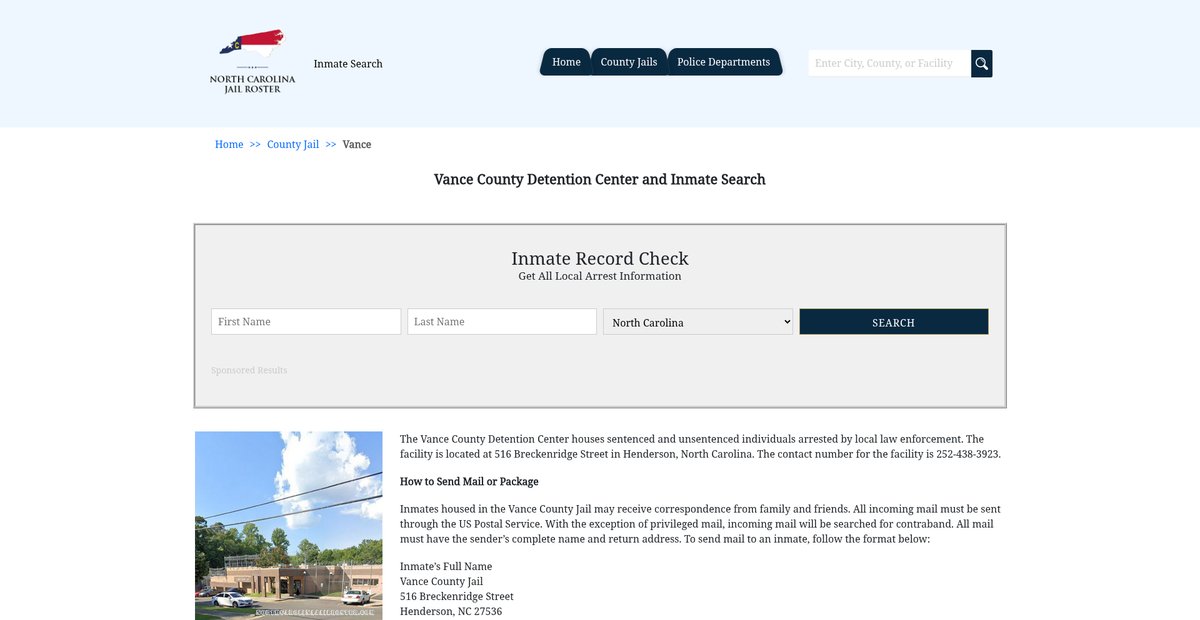 Preview of northcarolinajailroster.com