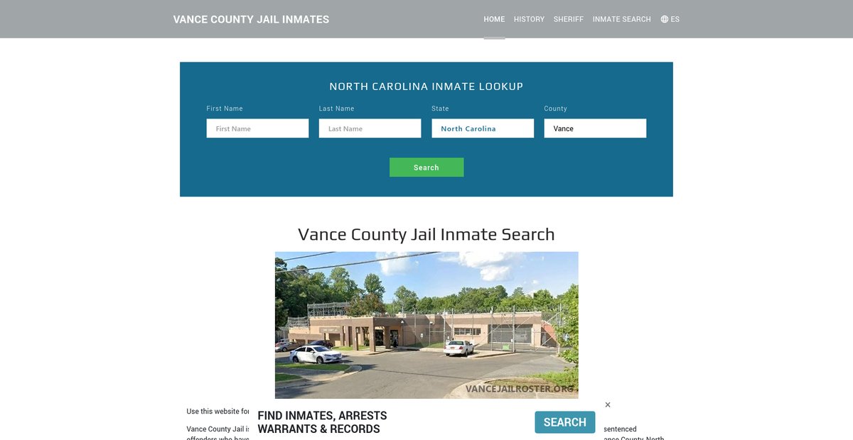 Preview of vancejailroster.org