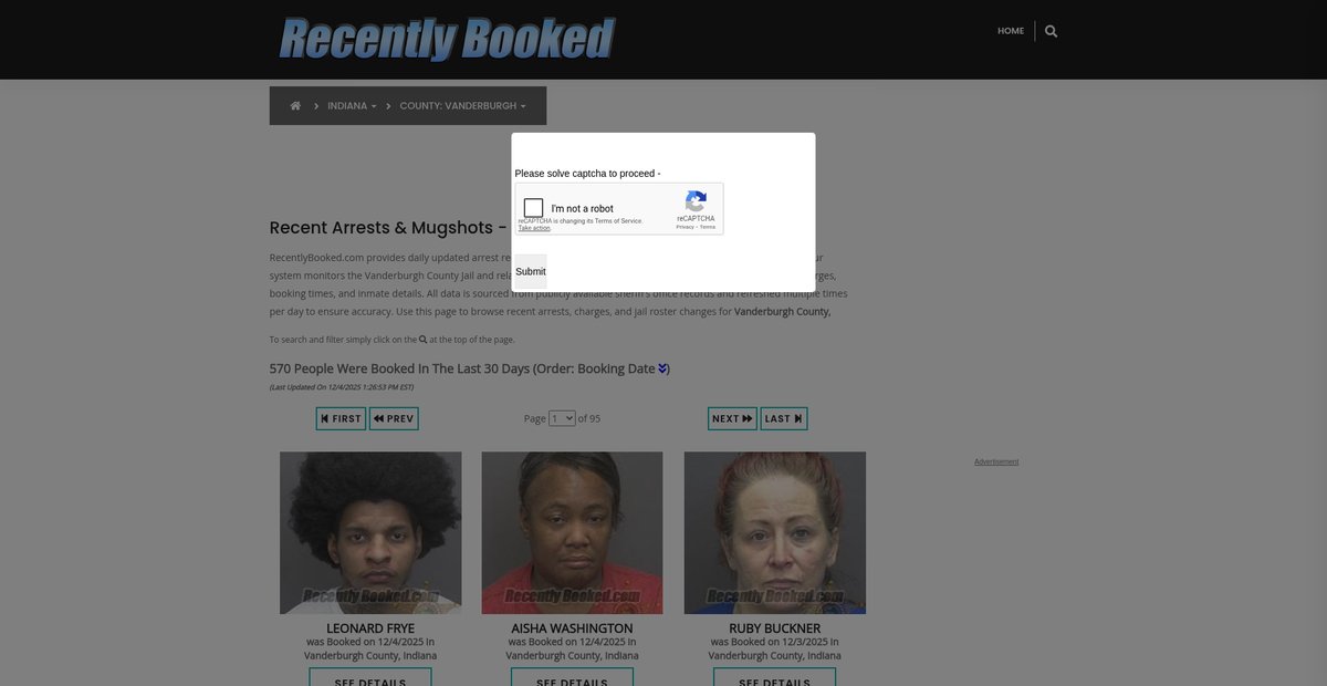 Preview of recentlybooked.com
