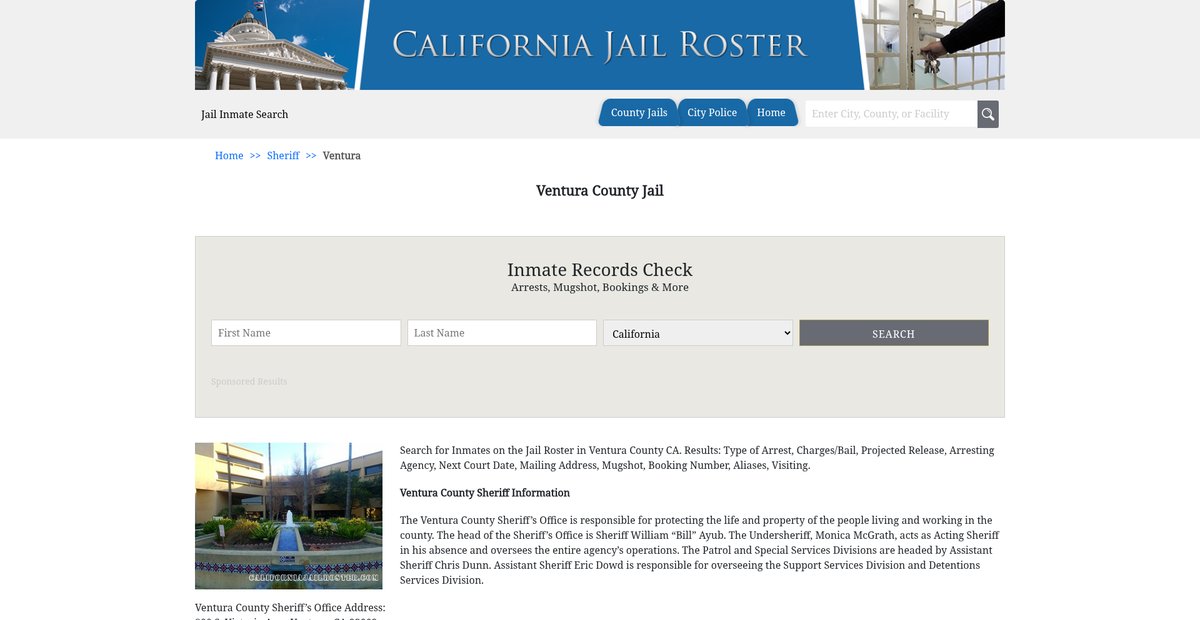 Preview of californiajailroster.com
