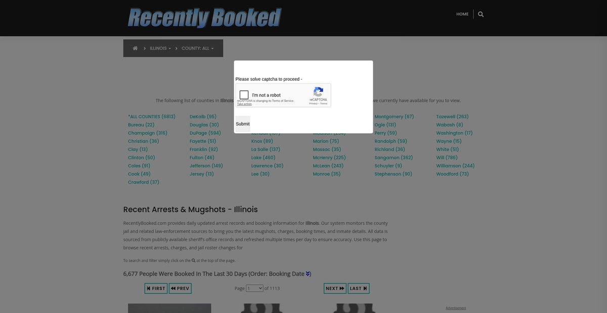 Preview of recentlybooked.com