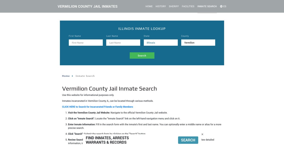 Preview of vermilionjailroster.org