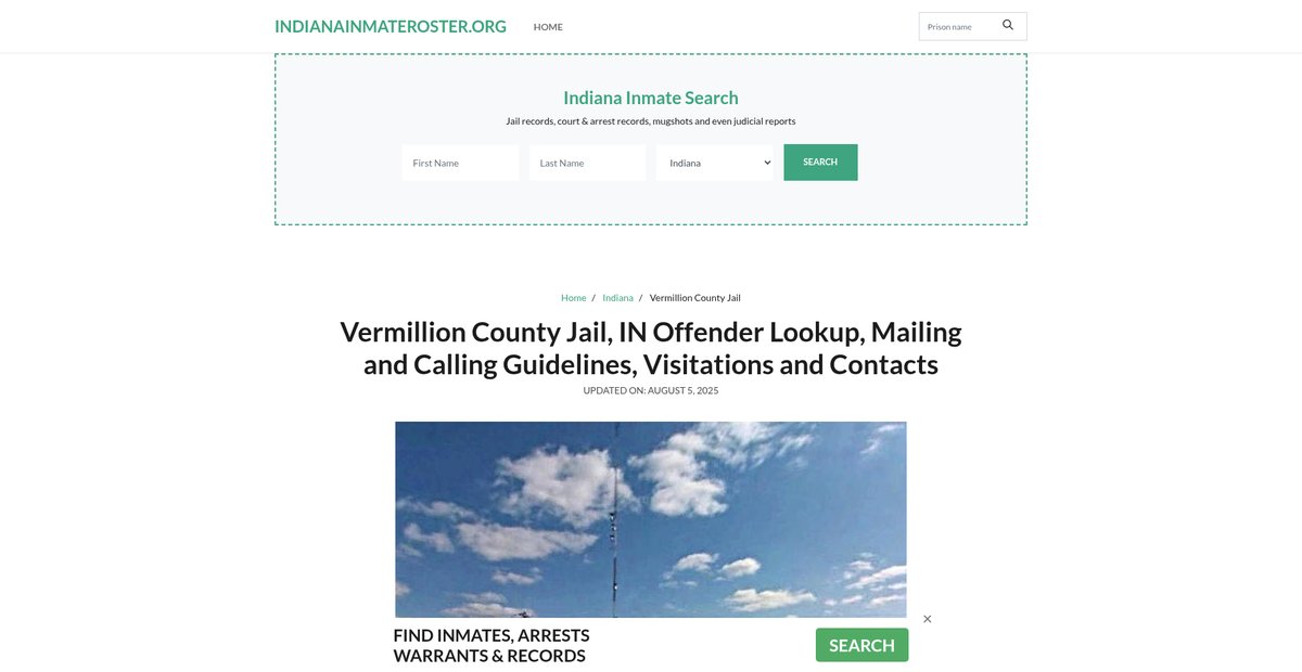 Preview of indianainmateroster.org