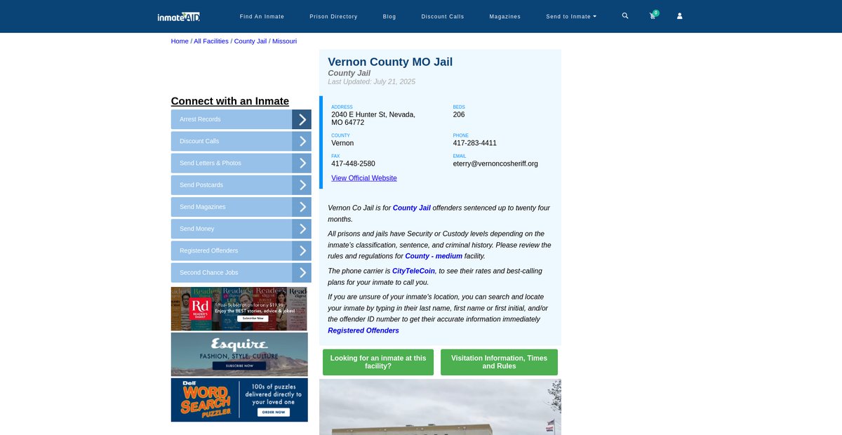 Preview of inmateaid.com