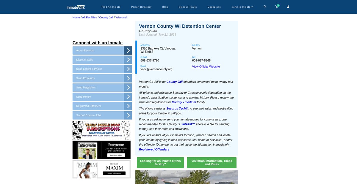 Preview of inmateaid.com